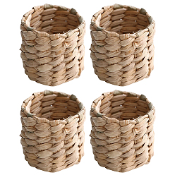 пшеница 4 шт. бамбуковые кольца для салфеток, держатель для салфеток, ежедневные аксессуары для свадебного ресторана, цвет пшеницы, 50x50 мм