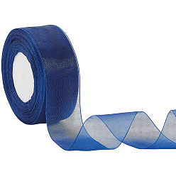 Морской Синий 1 рулоны прозрачной органзовой ленты, широкая лента для украшения на свадьбе, Marine Blue, 1-1/2 дюйм (38 мм), около 50.00 ярдов (45.72 м) / комплект