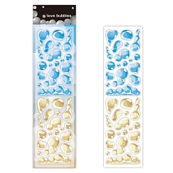 Темно-Голубой Наклейки с лазером в виде сердца, самослипание, для бутылок с водой ноутбук телефон украшение для скейтборда, глубокое синее небо, 180x52 мм