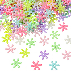 (52) Непрозрачная лаванда 500шт акриловые бусины, снежинка, разноцветные, 15.5x14x3 мм, отверстие : 1.5 мм