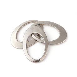 Stainless Steel Color 201 Stainless Steel Linking Rings, Oval, Stainless Steel Color, 18x12x0.5~1mm, Inner Size: 13x8mm