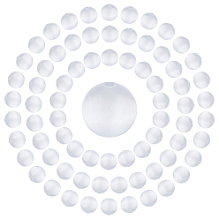 Gainsboro 100 piezas de cuentas de ojo de gato, rondo, gainsboro, 6 mm, agujero: 1 mm
