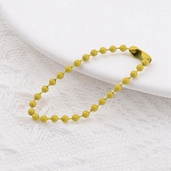 (932FM) Темно-синий аква-матовый с подкладкой Железные бирки цепи, с разъемами мяч цепи, темно-золотистые, 10~12 см