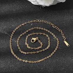 Золотой 2.5 мм, унисекс 304 цепочка из нержавеющей стали с текстурированным плетением, золотые, 15.67 дюйм (39.8 см)