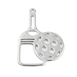 Платина Латунные подвески, без кадмия, без никеля и без свинца, чары пиклбола, платина, 28x21x1.5 мм, отверстие : 1.6 мм