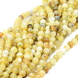 Желтый Опал Природные желтые опал бусины пряди, круглые, класса AB, 6 мм, отверстие : 0.8 мм, около 69 шт / нитка, 15.15 дюйм (38.5 см)