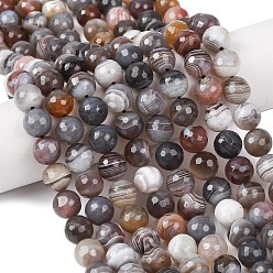 (946FM) Цитрин матовый с зеленой подкладкой Природные Ботсвана агат бисер нитей, граненые, круглые, 8 мм, отверстие : 0.8 мм, около 47 шт / нитка, 15.35'' (39 см)