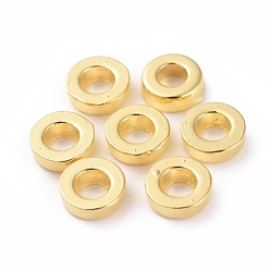 Golden Tibetan Style Alloy Beads, Cadmium Free & Nickel Free & Lead Free, Donut, Golden, 6x2mm, Hole: 2.5mm
