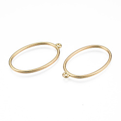 Light Gold Подвесные подвески из сплава, для diy уф смолы, эпоксидная смола, Прессованные цветочные украшения, без кадмия и без свинца, овальные, золотой свет, 35x22x1.8 мм, отверстие : 1.6 мм