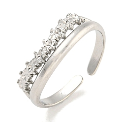 Нержавеющая Сталь Цвет Устойчив к потускнению 304 компоненты манжетного кольца из нержавеющей стали, горный хрусталь настройки, цвет нержавеющей стали, 6 мм, пригодный для стразов 1 мм