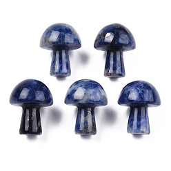 Sodalite Natural Sodalite GuaSha Stone, Gua Sha Scraping Massage Tool, for SPA Relaxing Meditation Massage, Undyed, Mushroom Shaped, 21x16mm