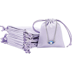 лаванда Мешочки из искусственной замши, шнурок сумки, лаванда, 9.6x8 см