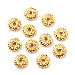 Золотой Наберешь металлизации шарики сплава, без кадмия и без свинца, долговечный, плоский цветок, золотые, 6x1.5 мм, отверстие : 0.9 мм