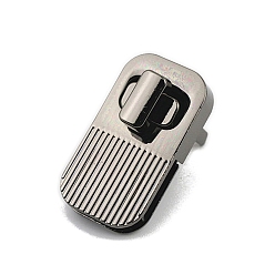 Черный Цвет Металла Замки для кошельков из сплава с 3шт. винтами и 1шт. прокладкой из ПК, принадлежности для изготовления женских сумок, прямоугольные, металлический черный , 3.9x2.1 см