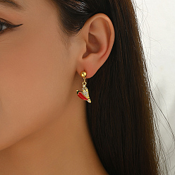 Другие Стильные латунные серьги-гвоздики, золотые, перец, 30x12 мм