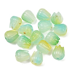 Темно-бирюзовый Непрозрачные акриловые бусины, бутон, с блеском порошок, стойки покрытие, темные бирюзовый, 9x8.5 мм, отверстие : 1.5 мм