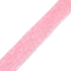 Quartz Rose Naturel a augmenté perles de quartz brins, colonne, 3.8~4.3x2.4mm, Trou: 0.9mm, Environ 87 pcs/chapelet, 14.88~15.12 pouce (37.8~38.4 cm)