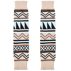 пшеница 1 пара носков-гетр из акрилового волокна, зимние теплые длинные сапоги чехлы для ног для женщин, цвет пшеницы, 540x118x10 мм