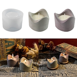 Белый Волнистые силиконовые формы для свечей своими руками, пищевой силикон, изготовление украшений, для изготовления свечей, белые, 63x50 мм