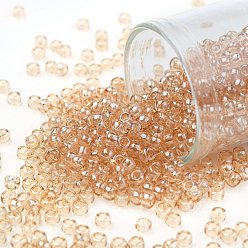(629) Pale Honey Luster TOHO Round Seed Beads, Japanese Seed Beads, (629) Pale Honey Luster, 8/0, 3mm, Hole: 1mm, about 222pcs/bottle, 10g/bottle