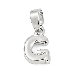 Letter G Латунь прелести, буквы, без кадмия и без свинца, долговечный, стойки покрытие, Буква G, 10x6.5x2.5 мм, отверстие : 3x5 мм