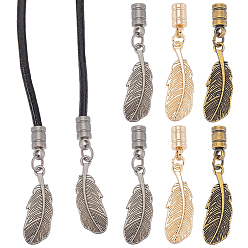 (52) Непрозрачная лаванда 12шт. 3 цвета сплав наконечники шнура, концевые заглушки Bolo, перо, разноцветные, 52 мм, 4 шт / цвет