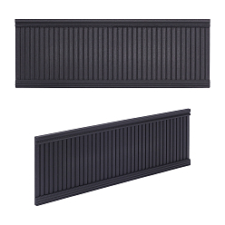 Черный Модель настенной наклейки из пластикового прямоугольника, аксессуары для кукольного домика, чёрные, 200x70x4 мм