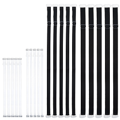 (52) Непрозрачная лаванда 20 пары 4 модели силиконовые и термопластичные полиуретановые регулируемые бретельки для бюстгальтера, бретели для нижнего белья, разноцветные, 85~380x14.5~21x2.5~5 мм, 5 пары / стиль