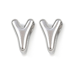 Letter Y 304 прелести нержавеющей стали, буквы, Письмо Y, 7.5x4.5x3.5 мм, отверстие : 1.8 мм