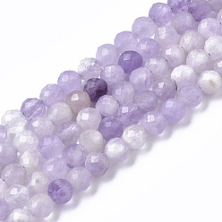 Аметист Нити бусин из натурального лавандового аметиста, круглые, граненые, 5 мм, отверстие : 0.8 мм, около 78 шт / нитка, 15.35 дюйм (39 см)