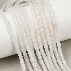 Кремово-белый Бусины из натурального белого нефрита, колонка, кремово-белые, 5~5.5x3~3.5 мм, отверстие : 1 мм, около 72~84 шт / нитка, 15.04~15.35 дюйм (38.2~39 см)