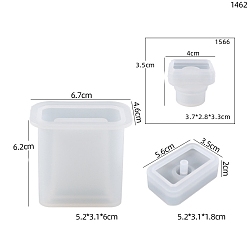 Белый Флакон для духов своими руками, пищевая силиконовая форма, формы для литья смолы, для уф-смолы, изготовление изделий из эпоксидной смолы, белые, 67x46x62 мм, Кубок: 40x35 мм