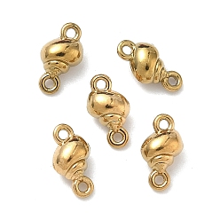 Shell Shape Океан 304 подвески-соединители из нержавеющей стали, реальный 18 k позолоченный, ионное покрытие (ip), формы раковины, 8.5x4.5x3.5 мм, отверстие : 1 мм