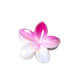 Темно-Розовый Заколки для волос с когтями из смолы, аксессуары для волос для женщин и девочек, цветок, темно-розовыми, 80x35 мм