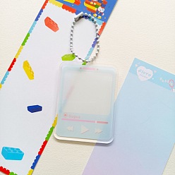 Rectangle Постепенный акриловый диск кулон брелок заготовки, с шаровыми цепей, прямоугольник, 5~10 см