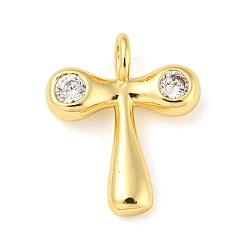 Letter T Стойка металлическая латунная микропрофилированная кубическая циркония подвески, без кадмия и без свинца, долговечный, реальный 18 k позолоченный, Письмо T, 19x16x5 мм, отверстие : 2.8 мм