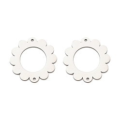 Нержавеющая Сталь Цвет 201 подвески из нержавеющей стали, лазерная резка, , не тускнеет, цвет нержавеющей стали, 26x1 мм, отверстие : 1.2 мм