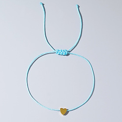 Голубой Сердечки синтетические немагнитные гематитовые бусины плетеные браслеты из бусин для пары, голубой, внутренний диаметр: 11 дюйм (28 см)