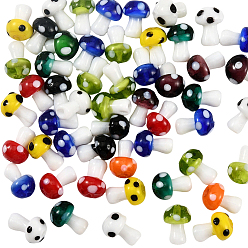 (52) Непрозрачная лаванда 100шт грибные бусины лэмпворк ручной работы, разноцветные, 12.5~14x10~11 мм, отверстие : 1.2~1.5 мм