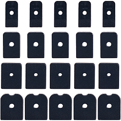 Черный 120шт 4 стиль смоляные косточки колпачки для свадебного платья, обвалочные наконечники, поделки швейные принадлежности, прямоугольные, чёрные, 14x7~12x2.5~3 мм, отверстие : 1.8~2.2 мм, внутренний диаметр: 5.5~11 мм, 30 шт / стиль