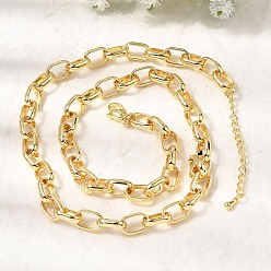 Настоящее золото 18K Ожерелья-цепочки из латуни для женщин, стойки покрытие, без кадмия и без свинца, долговечный, реальный 18 k позолоченный, 17.72 дюйм (45 см)