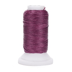 Purple Flat Waxed Polyester Cord, for Leather Sewing Stitching, Purple, 0.8mm, about 54.68 yards(50m)/roll