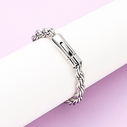 Нержавеющая Сталь Цвет 304 браслеты из нержавеющей стали с цепочкой для мужчин и женщин, цвет нержавеющей стали, 8-5/8x1/4 дюйм (21.8x0.8 см)