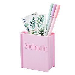 Pink Пластиковый держатель для закладок в форме книги, розовые, 80x44x84.5 мм, внутренний диаметр: 69x17.5~34 мм