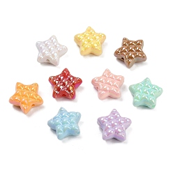 (52) Непрозрачная лаванда Непрозрачные акриловые бусины, звезда, с покрытием AB цвета, разноцветные, 18x19x9.5 мм, отверстие : 2 мм, Около 318 шт / 500 г