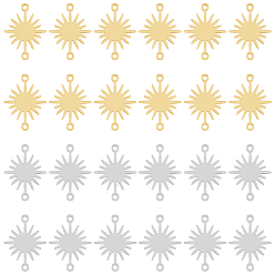 (52) Непрозрачная лаванда 60шт 2 цвета латунные соединительные подвески, солнечные ссылки, разноцветные, 13x17.5x0.7 мм, отверстие : 1.2 мм, 30 шт / цвет