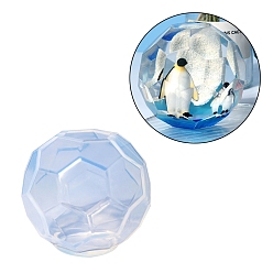 Белый Diy граненый шар дисплей силиконовые формы, формы для литья смолы, для уф-смолы, изготовление изделий из эпоксидной смолы, белые, 110x98.5 мм, отверстие : 41.5 мм