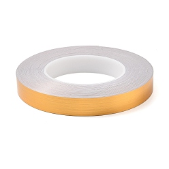 Sandy Brown PVC Plastic Waterproof Edge Banding, Adhesive Veneer Edge Trim for Kitchen Sink, Toilet Seam, Corner, Brushed Effect, Gold, 20x0.2mm, about 50m/roll