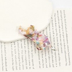 Темный Хаки Милые заколки для волос из ацетата целлюлозы (смола) в форме кошки, аксессуары для волос для девочек, Темный хаки, 80x35 мм