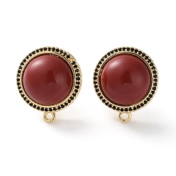 Золотой Латунь микро проложить кубические серьги из циркония, с синтетическим драгоценным камнем, долговечный, стойки покрытие, золотые, 21x18.5x21.5 мм, отверстие : 1.6 мм, штифты : 1x12 мм